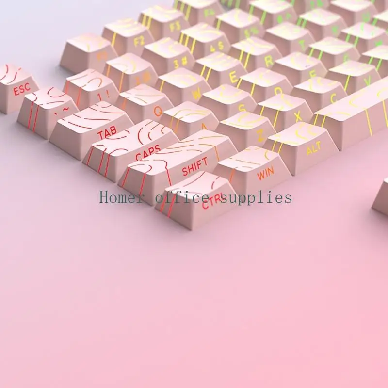 K43B 97 Key Mechanical Keyboard Replacement Keycaps Long Lasts PBT Keycap And Side Printed Symbols