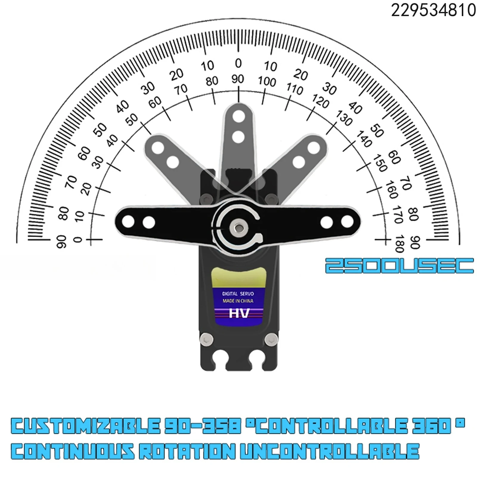 70kg Digital Servo 8.4V 180 Degree Brushless  Motor High Torgue IP68 Steel Helical Gear with 25T Servo Arm 1/8, 1/10 Car