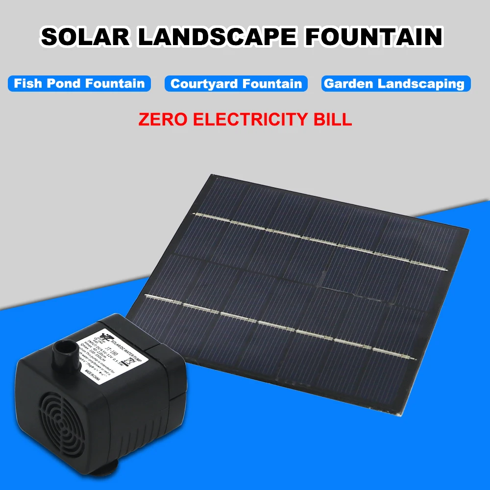 

JT-180-110FHH-1.4W Mini Solar Water Fountain Pool Waterfall Fountain Water Pump for Garden Decoration Outdoor Bird Bath