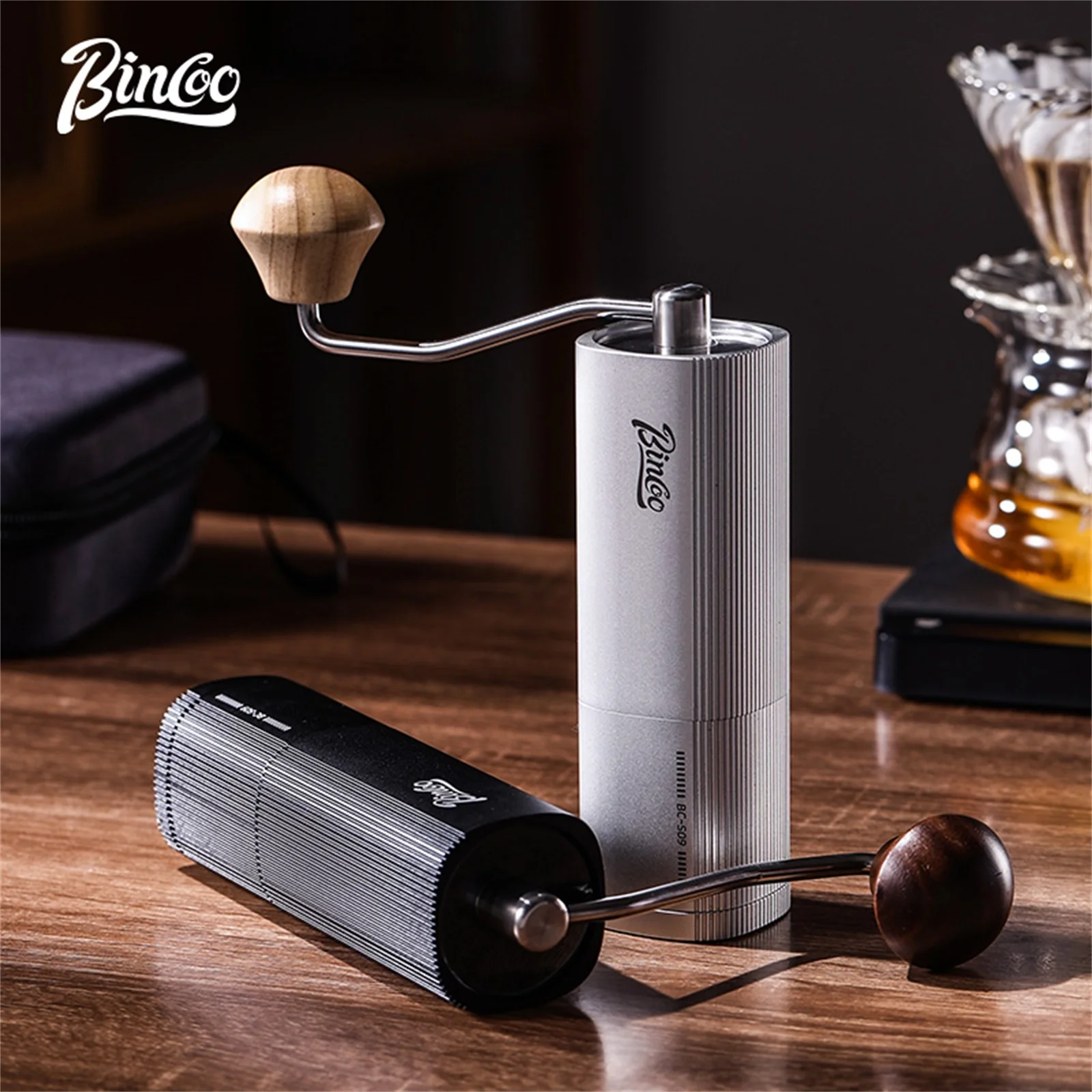 

Bincoo Coffee Bean Grinder Jiying Sm09 Hand-cranking Coffee Beans Hand-cooking and Hand-brewing Coffee Powder Grinder