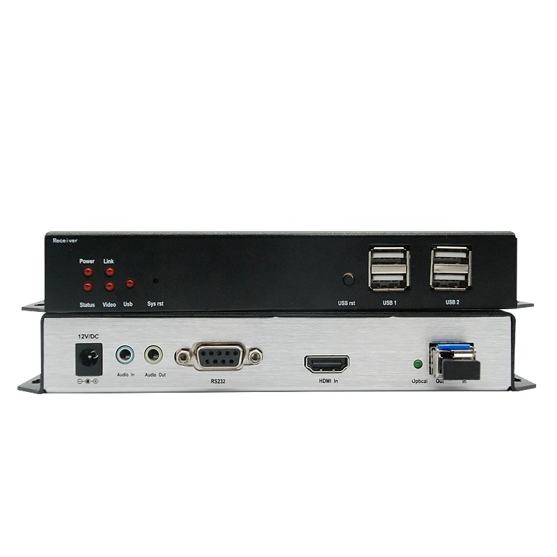 

4k@30Hz HDMI Optical Fiber Extender with LC RS232 EDID Audio MIC up to 10KM HDMI to Fiber Extender