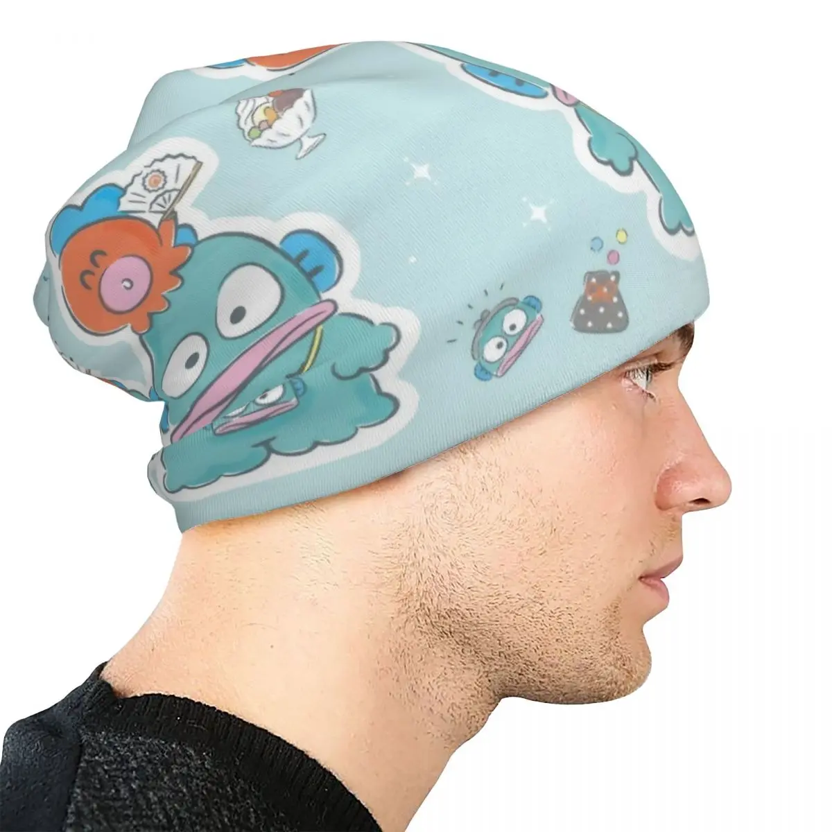 Hangyodon Cappelli a cuffia Moda Outdoor Skullies Berretti Cappello Simpatico cartone animato per uomo Donna Estate Berretto a doppio uso