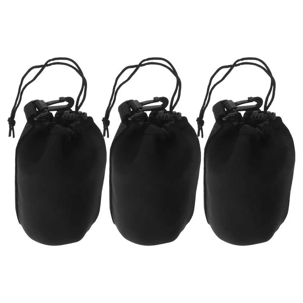 

3Pcs Camera Lens Case Durable Splashproof Bag with Multifunctional Design for Various Lenses Protection Camera Lens Case