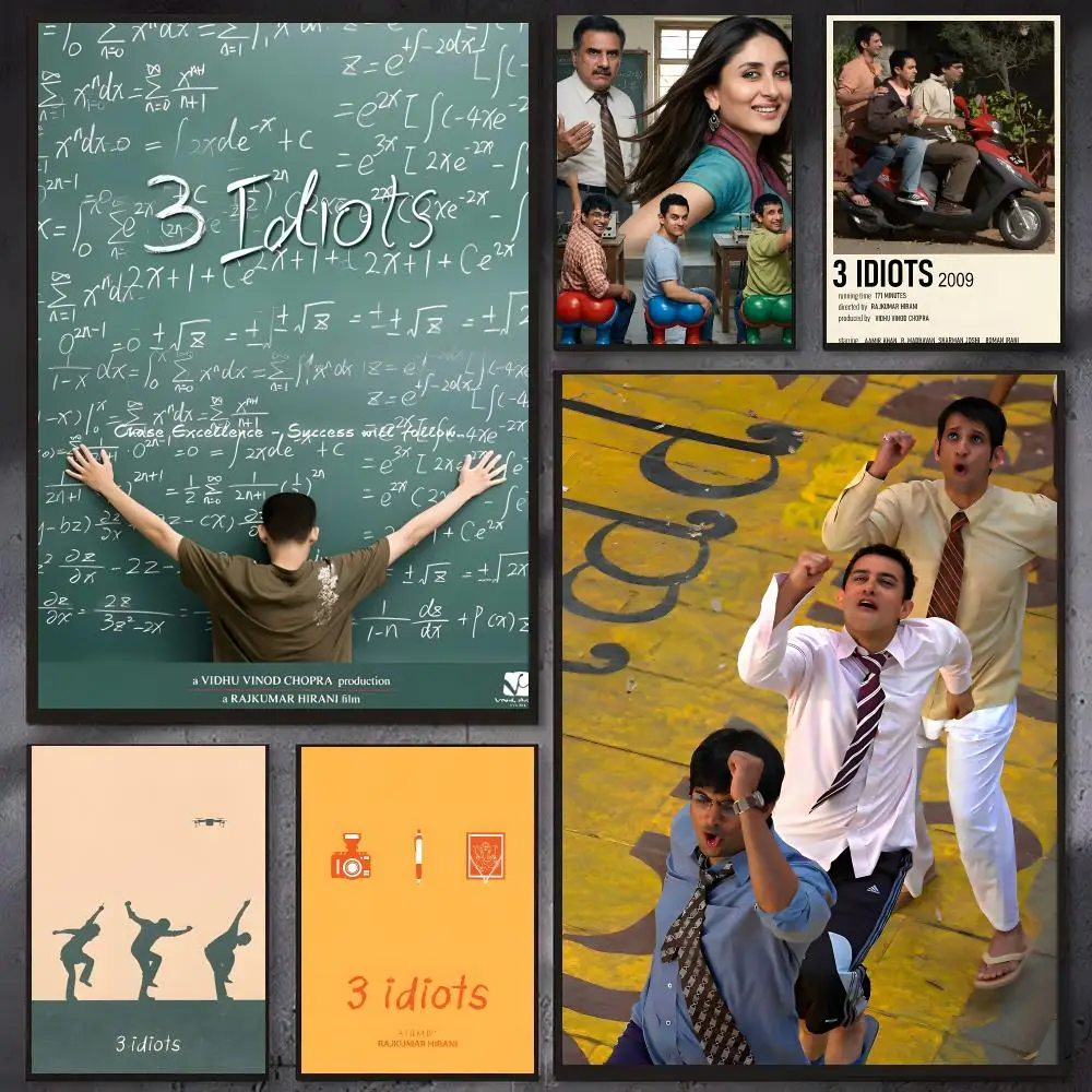 Comedy movie 3 Idiots Poster Wall Ornament Home Decor Young Decor Fans