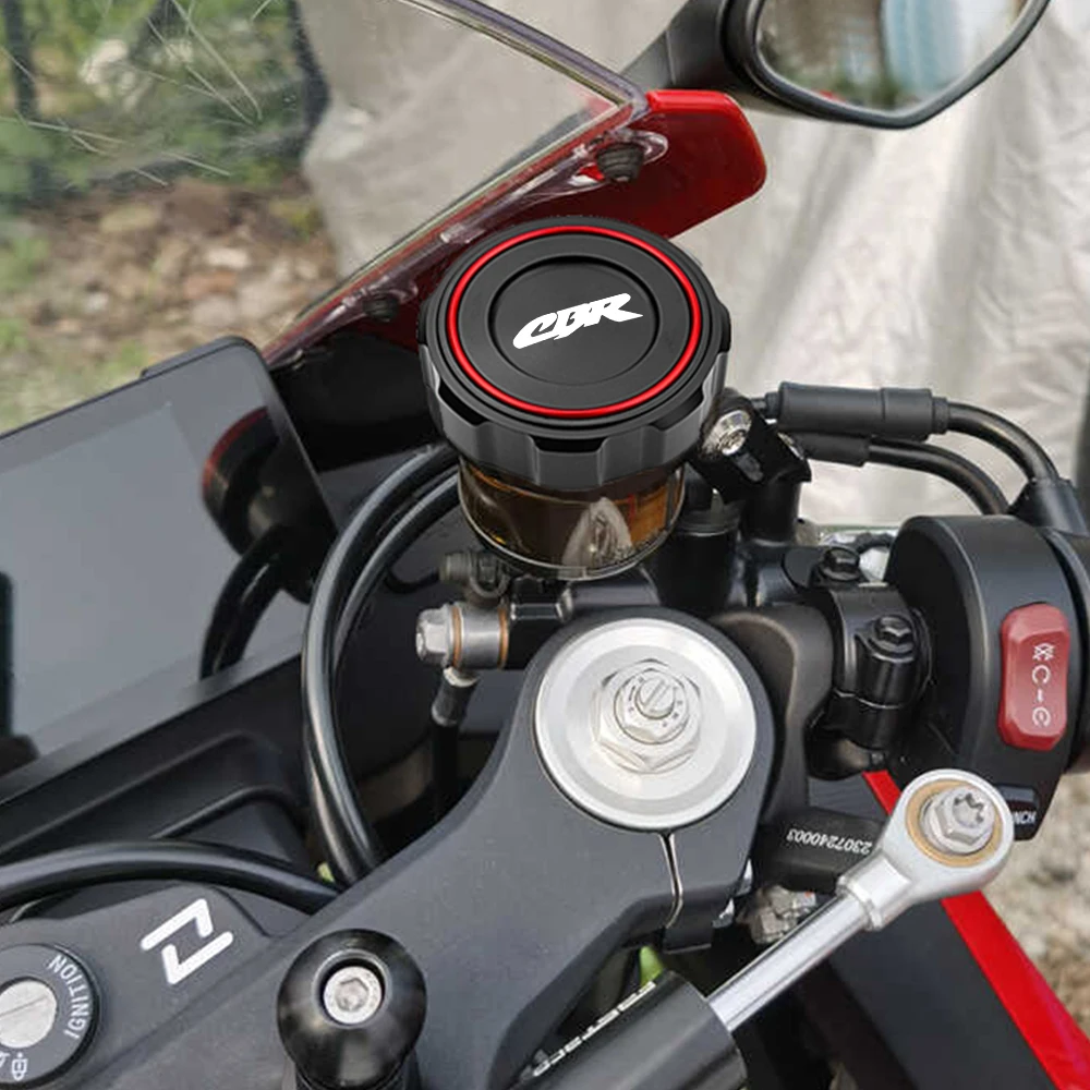 For HONDA CBR600RR CBR1000RR CBR 600 1000 RR Motorcycle CNC Front Brake Fluid Reservoir Cover Engine Oil Filler Cap Accessories