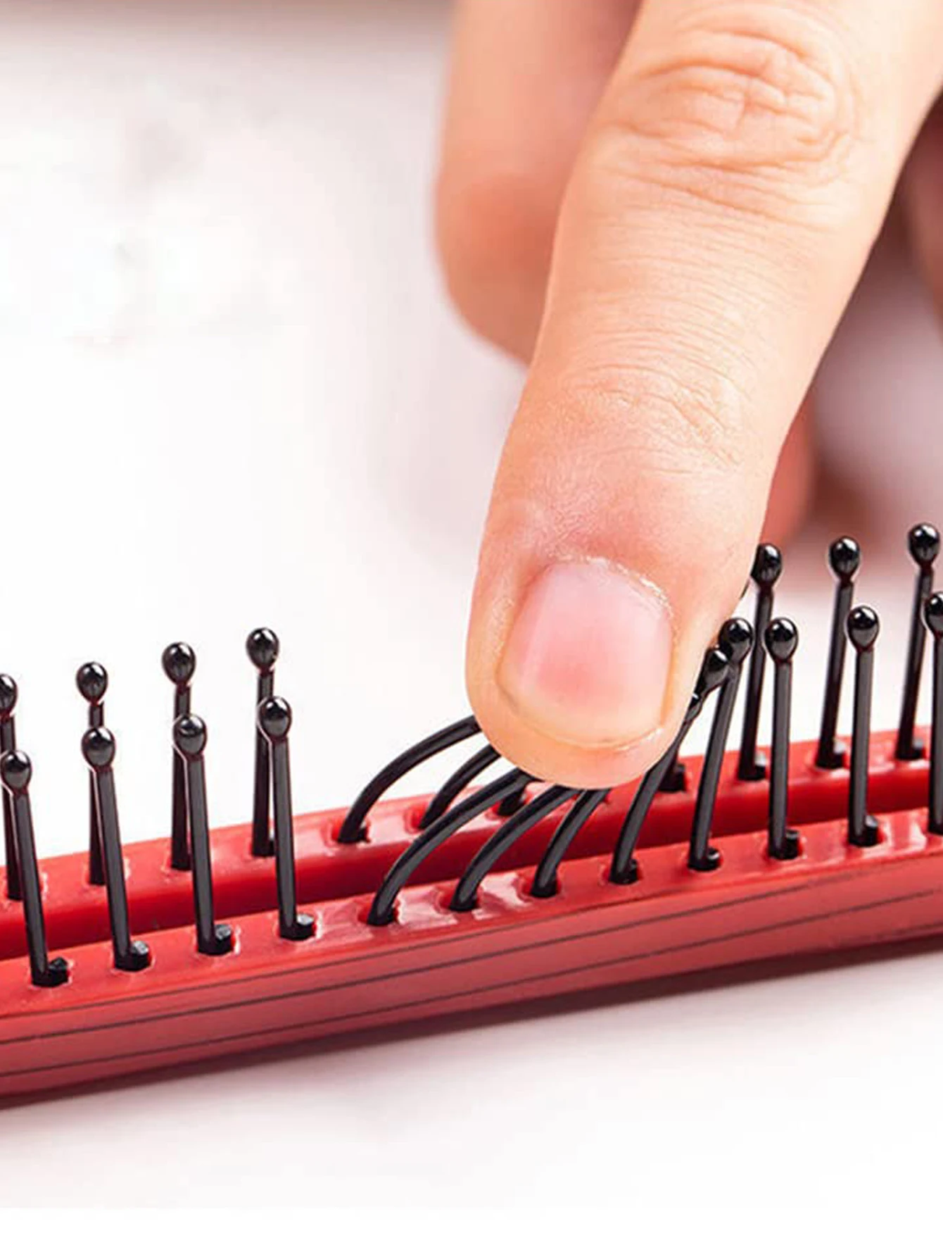 قطعة واحدة من مشط الشعر المحمول القابل للطي، فرشاة تصفيف الشعر المدمجة للسفر للنساء، مشط تصفيف الشعر