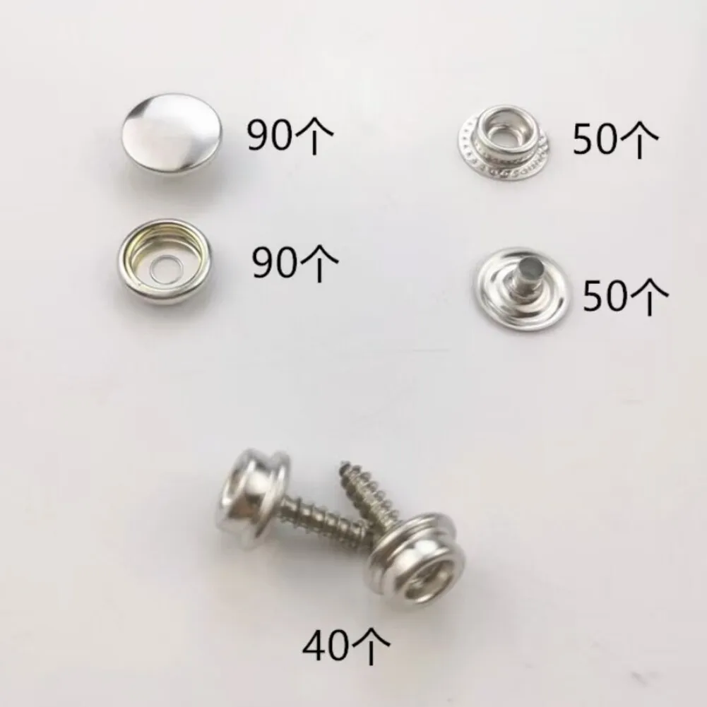 323pcs Stainless Steel Screw Snap Button Set with Tool for Tarpaulins Boat Covers Canvas and Outdoor Furniture Repairs