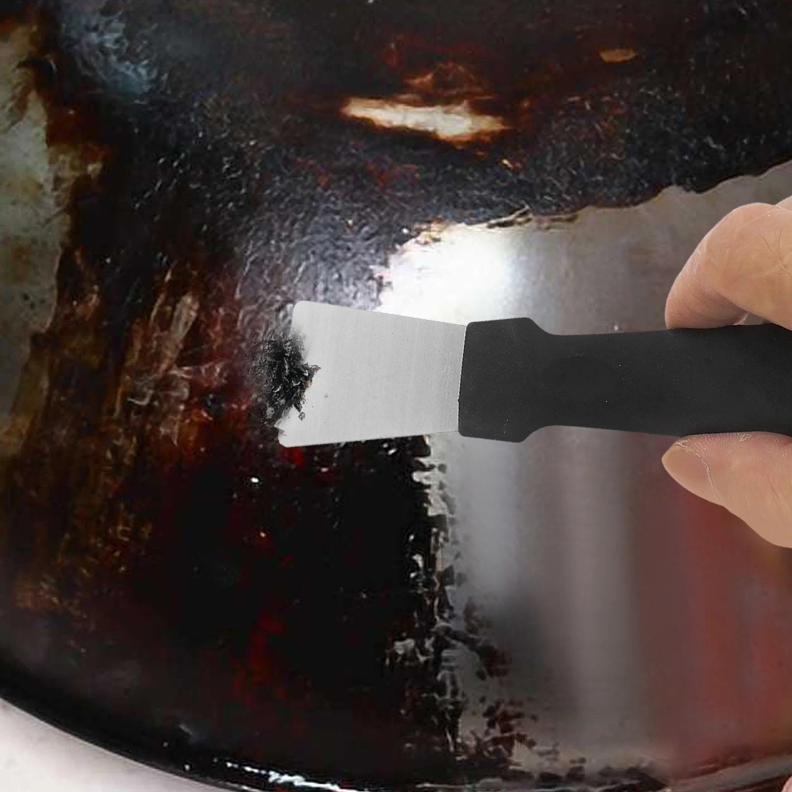 

5Pcs Kitchen Scraper Tools Stainless Steel Cleaning Spatulas Multipurpose Freezer Refrigerator Ice Scrapers Range Hood