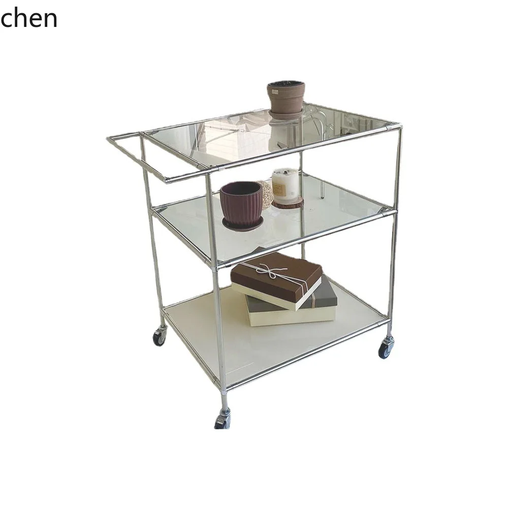CZ Movable Sofa Side Table Internet Celebrity Small Trolley Storage Cabinet Corner