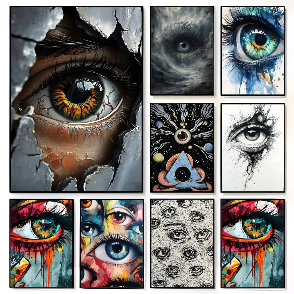 Ins Eyeballs Eye Poster American Film Mural Home Childrens Room Wall Decor Print