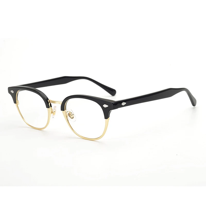 

Luxury Brand Acetate Titanium Vintage Oval Eyeglasses Frame for Men And Women Top Quality Myopia Computer Prescription Glasses