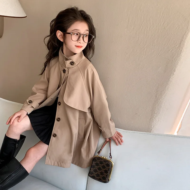 ملابس خارجية للفتيات للربيع والخريف موضة جديدة النسخة الكورية سترة واقية غير رسمية بمزاج يومي ملابس متعددة الاستخدامات #2