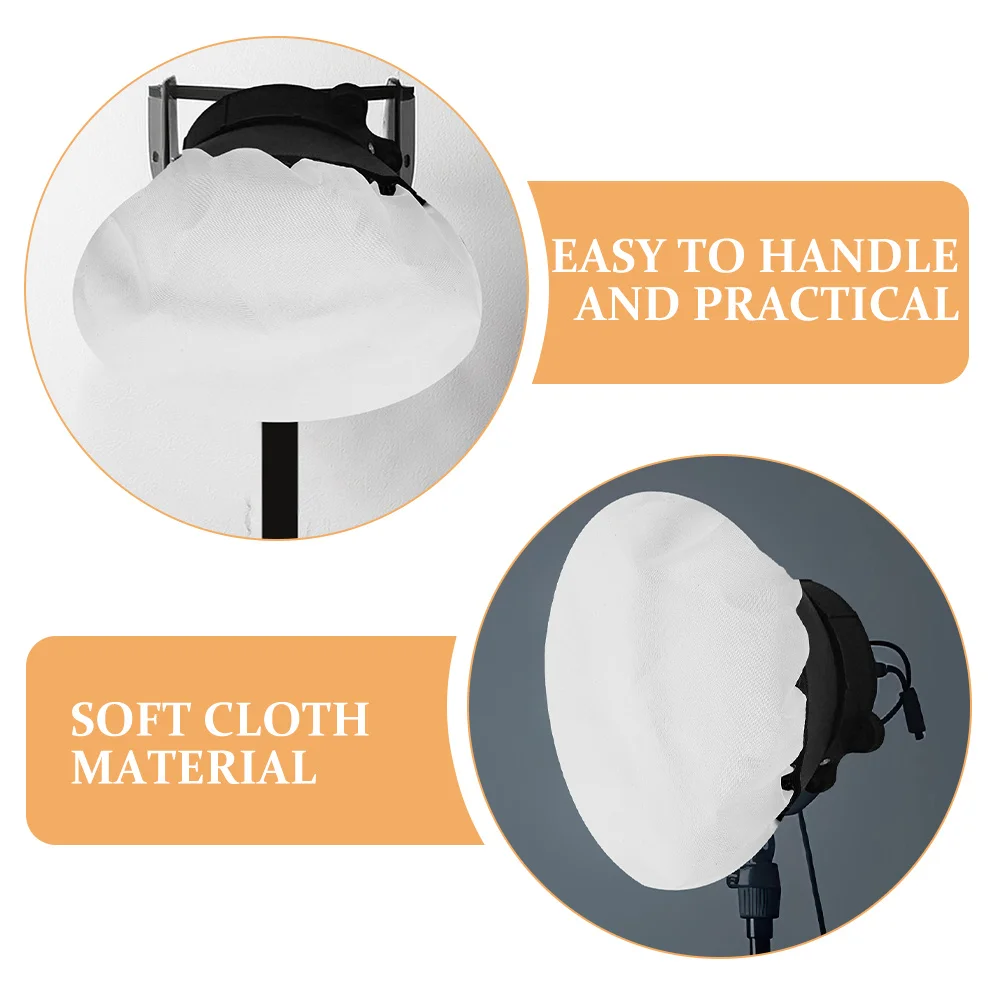 

10pcs 7 Inch Round Flash Diffuser Cover Softbox Cloth For Photography Light Softening Easy Install Durable Nylon Versatile
