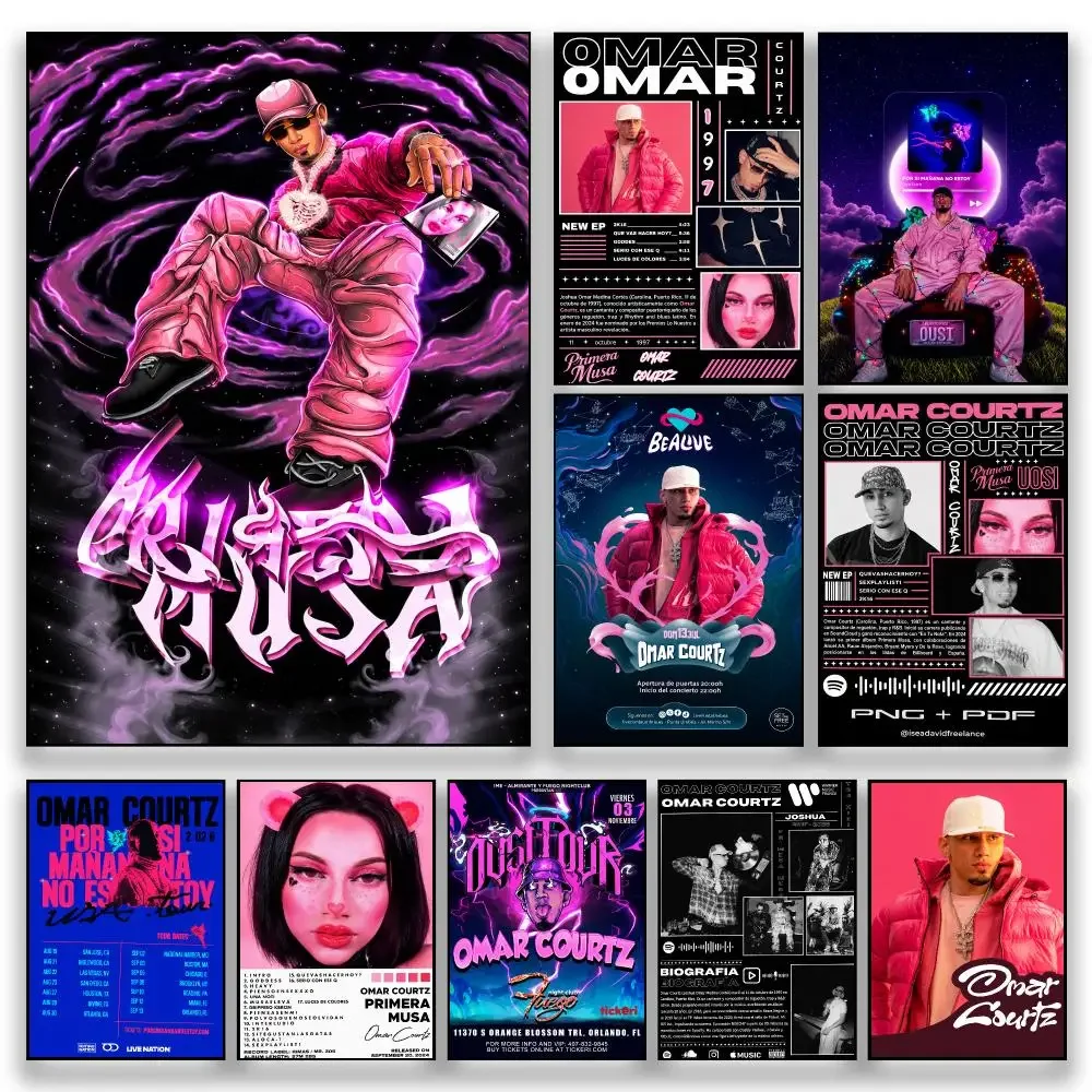 Music O-Omar Courtz Iconic Singer Band Rock Pop HD Poster HD Wall Decor for Bedroom Living Room Dorm Bar Cafe Gift