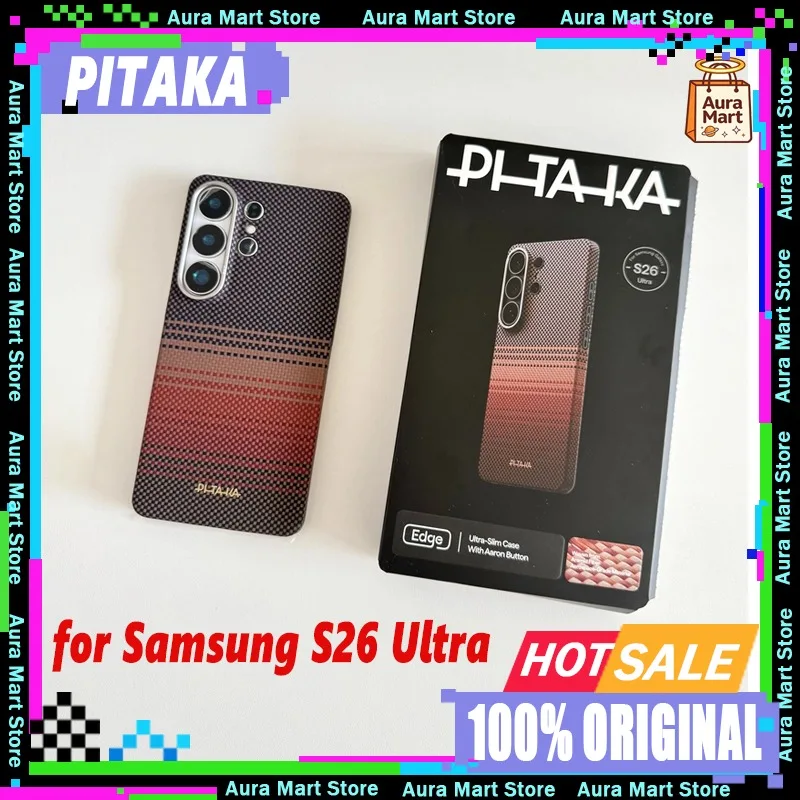 

[Genuine Original] PITAKA Carbon Fibre Kevlar Case For Samsung S26 Ultra Wireless Charging Back Cover Phone Case