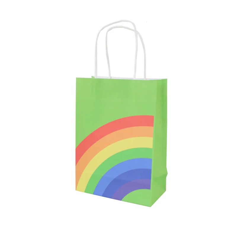 8/16 stücke Kraft Papier Geschenk Taschen Regenbogen Hochzeit Gunsten Candy Box Cookie Verpackung Handtasche Weihnachten Geburtstag Hochzeit Party liefert – Detail 13