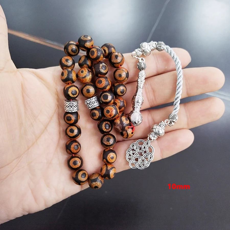 Albashan Tasbih Natural Tibetan agate stone Fashion Accessories red Misbaha bracelet muslim Eid gift