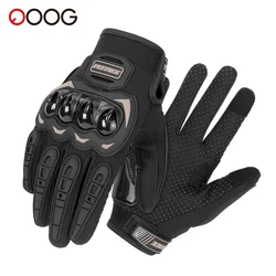 Motorcycle Gloves Summer Breathable Touch Screen Full Finger Gloves Guantes Moto Non-slip Waterproof Gloves Protective Anti-fall