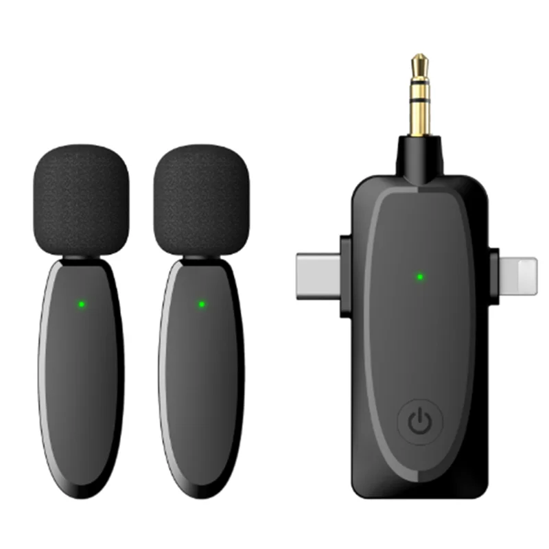 

Portable 3-In-1 Wireless Lavalier Microphone For Seamless Audio With Cameras, Laptops, And Smartphones