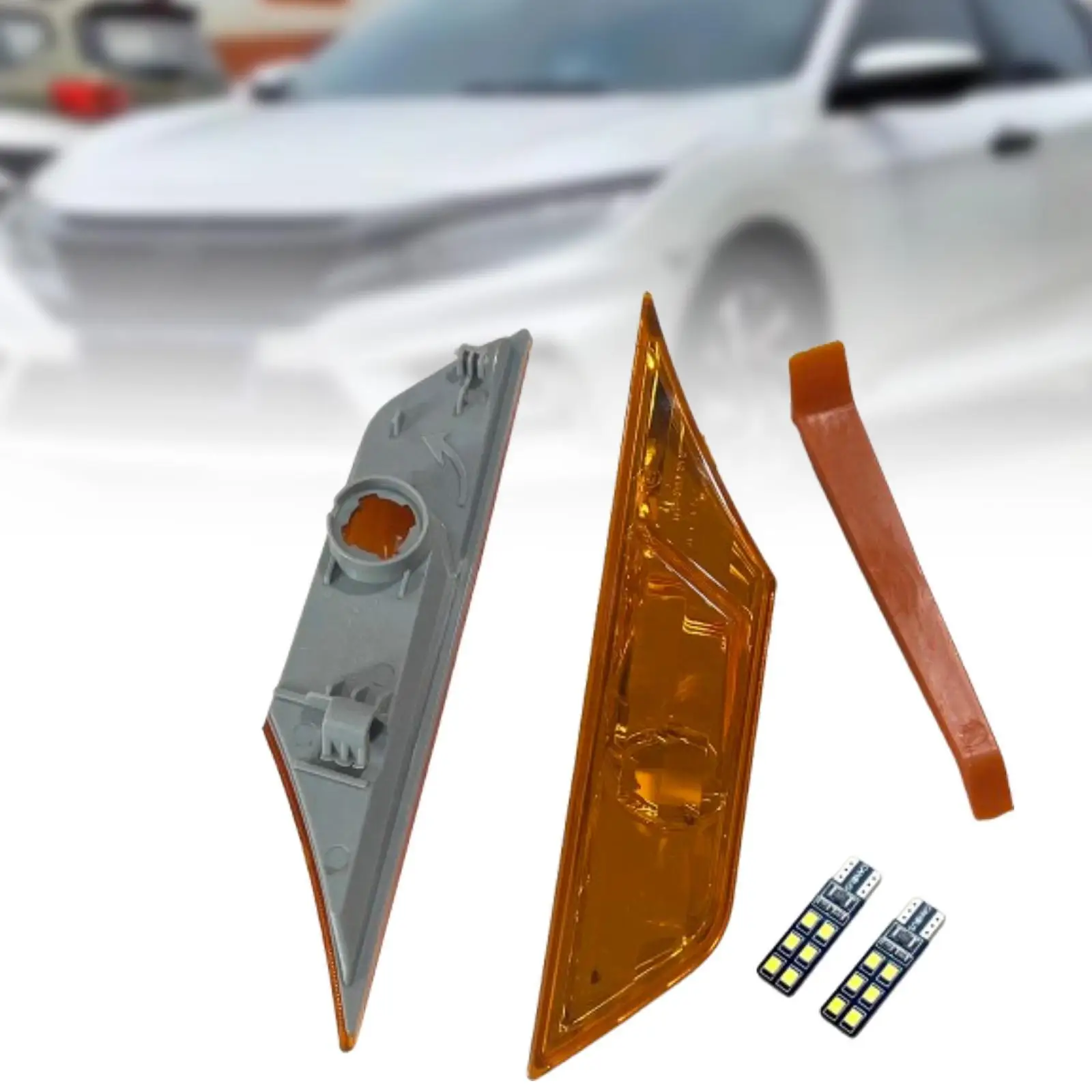 

LED Side Marker Lamp Vehicle Replacement Accessory Front Bumper for Honda Civic Gen 10th 2016 2017 2018 2019 2020 2021