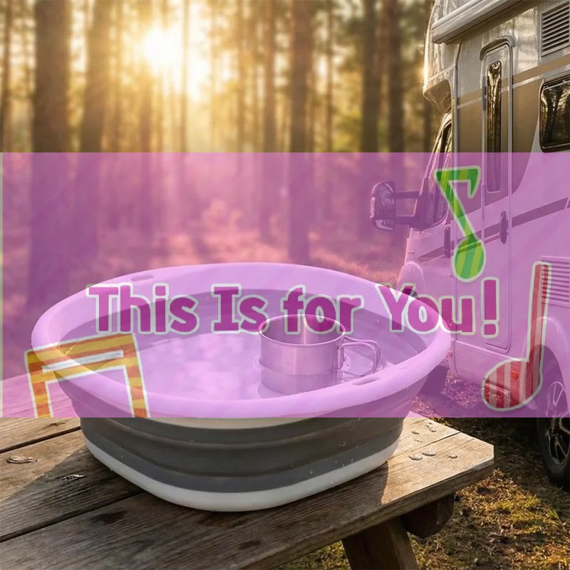 【HMA】Travel Foldable Washbasin Easy Carry Compression Basin for Household Camping Picnic Storage and Washing Needs