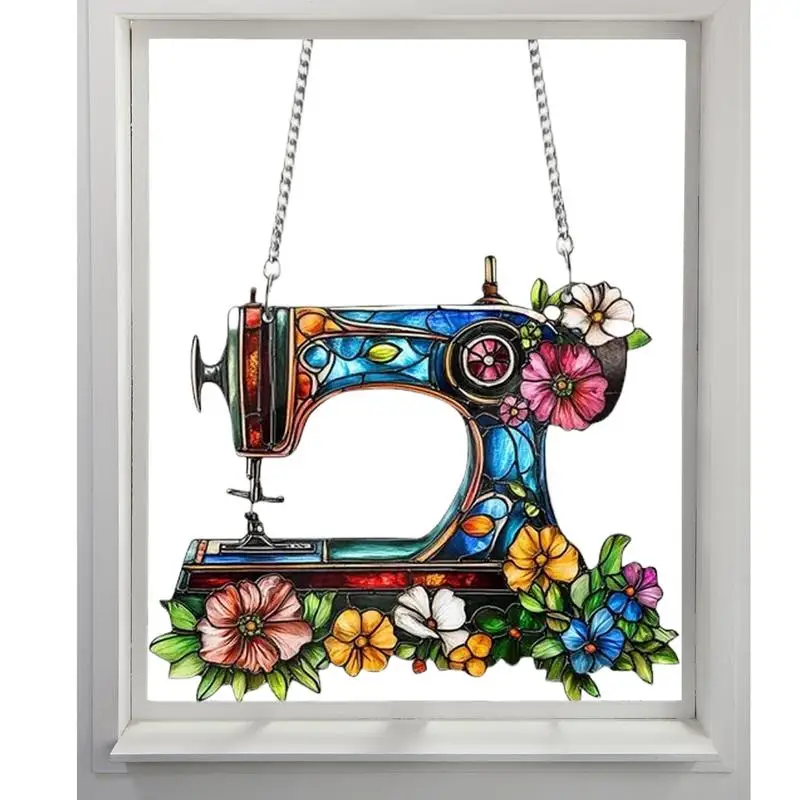 

Sewing Machine Ornament Small 2D Sewing Machine Ornaments Car Ornaments Wall Pendant Multi-Purpose Home Decor For Christmas Tree