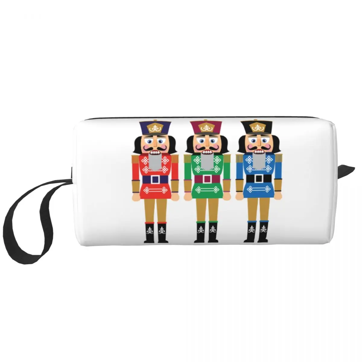 Cartoon Toy Soldier Christmas Nutcracker Makeup Bag Women Travel Cosmetic Organizer Cute Storage Toiletry Bags