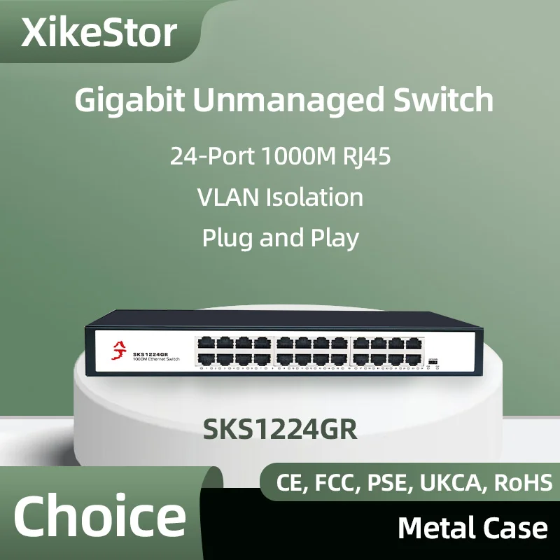 

XikeStor неуправляемый 1000 м гигабитный RJ45 24 порта коммутатор Plug and Play сетевой кабель сплиттер коммерческое сетевое оборудование