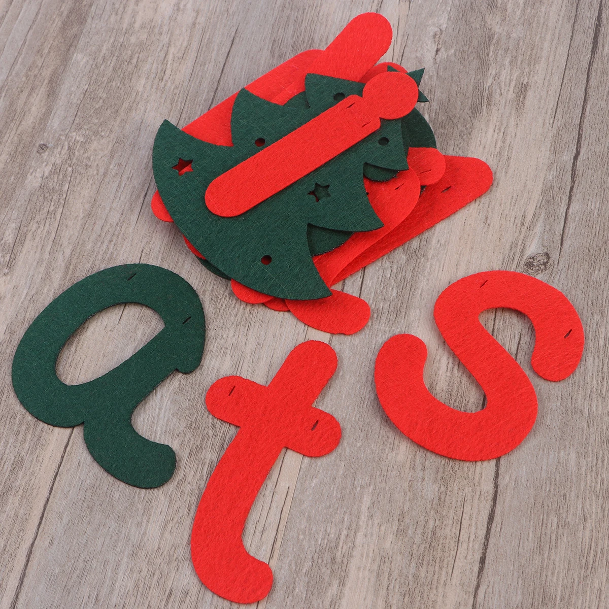 

-Up Christmas Bunting 2.3M Thickened Non-Woven Fabric Diy Hanging Decor For Xmas Tree Wall Party Wedding Holiday Carnival