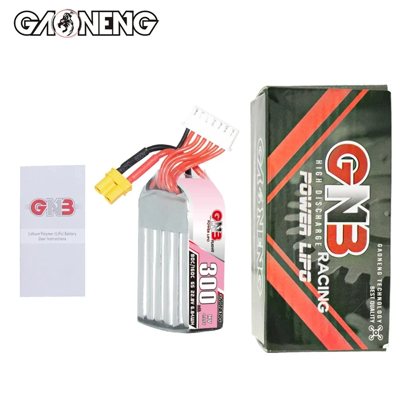 GAONENG GNB 6S 22.8V 300mAh bateria LiPo 3-calowa wykałaczka Drone Cine Whoop Cinelog Cinewhoop części 80C/160C 22.8V bateria XT30