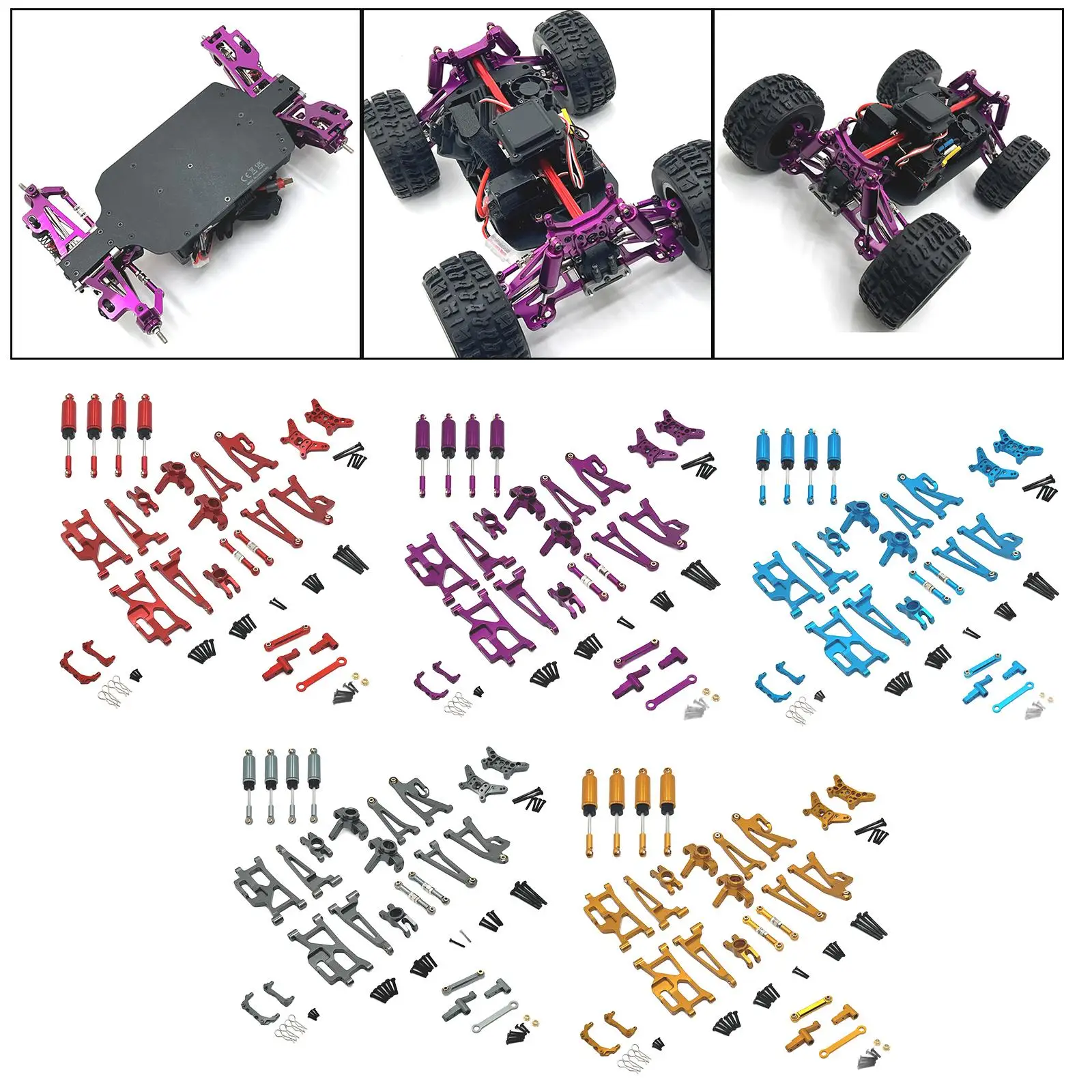 1/14 RC Auto Metalen Onderdelen voor 14209 14210 Voor Achter Schokdemper Beugel 14209 14210 RC Auto Metalen Onderdelen accessoires