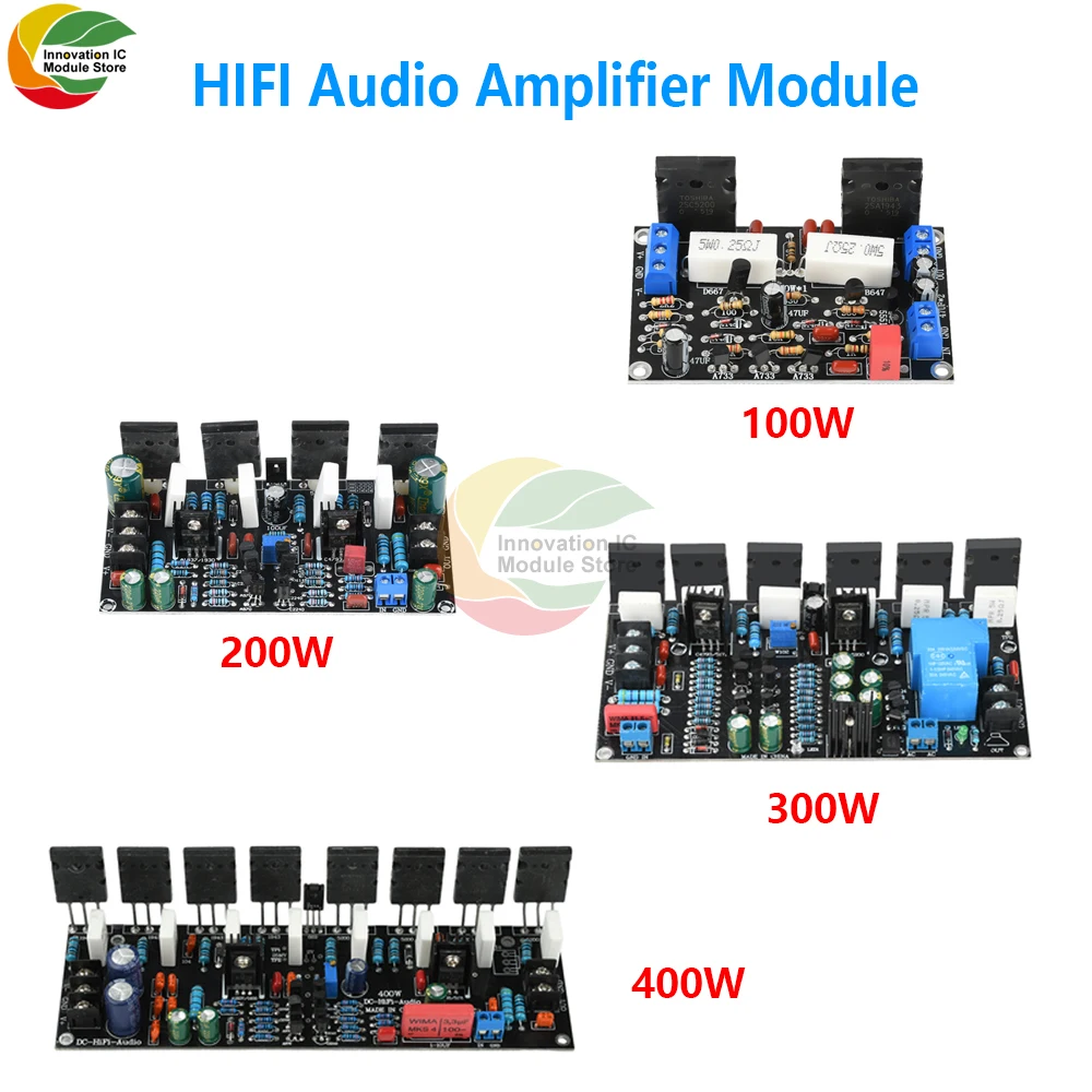 

100w/200w/300w/400w Monaural Amplifier Board 1943+5200 HIFI Audio Amplifier Module High-power Upgraded Version