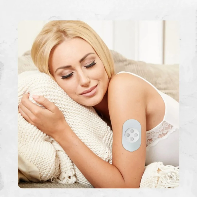 Mini Portable Cervical Massager - Low-Freq Pulse Smart HomeFor Cervical Muscle Pain Relief and Shoulder Relaxation Massage Patch