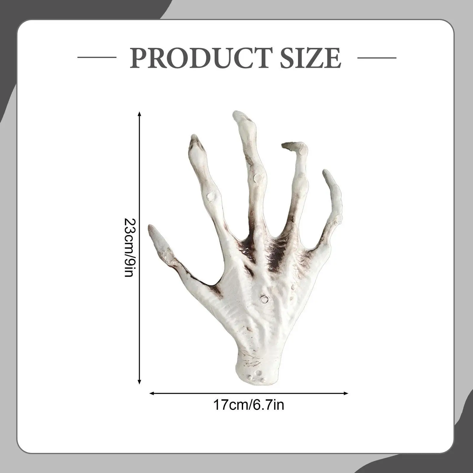 Witchy Decor Skeleton Hands Eerie Plastic Sculptures Halloween Ornaments for Home Mantle Lawn and Entryway Scenes