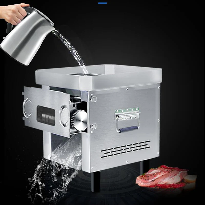 Commercial Fresh Meat Cutter Machine Stainless Steel Meat Cutting Machine Pull-out Blade Electric Meat Slicer