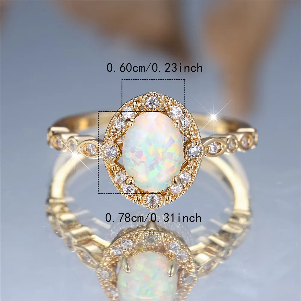 2026 New European and American Retro Oval Australian Treasure Ring Light Luxury Gold Hollow Lace Personalized Accessory