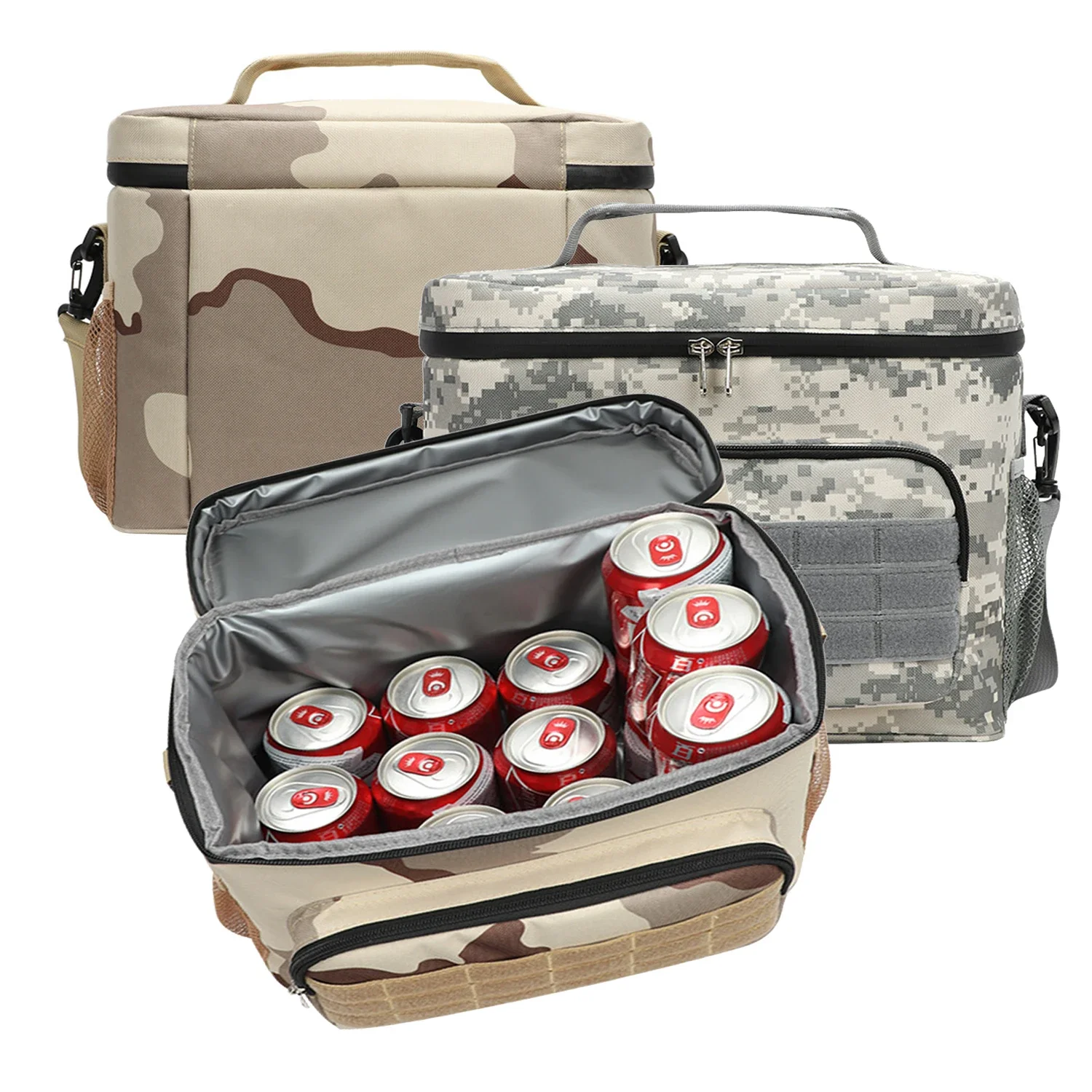 

Insulated Tactical Lunch Box,Square Outdoor Waterproof Camouflage Bag,Convenient Lunch Box Bag For Work,Large Soft Lunch Cooler