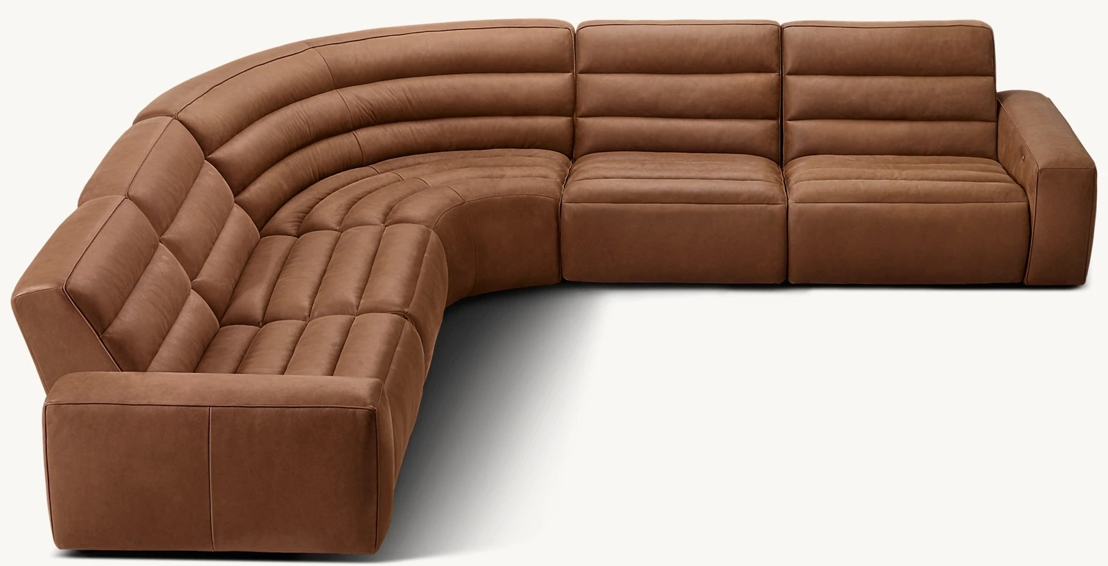 Motion Modular Leather 5-piece 4-recliner Corner Sectional comfort Living Room Indoor Furniture Sofa
