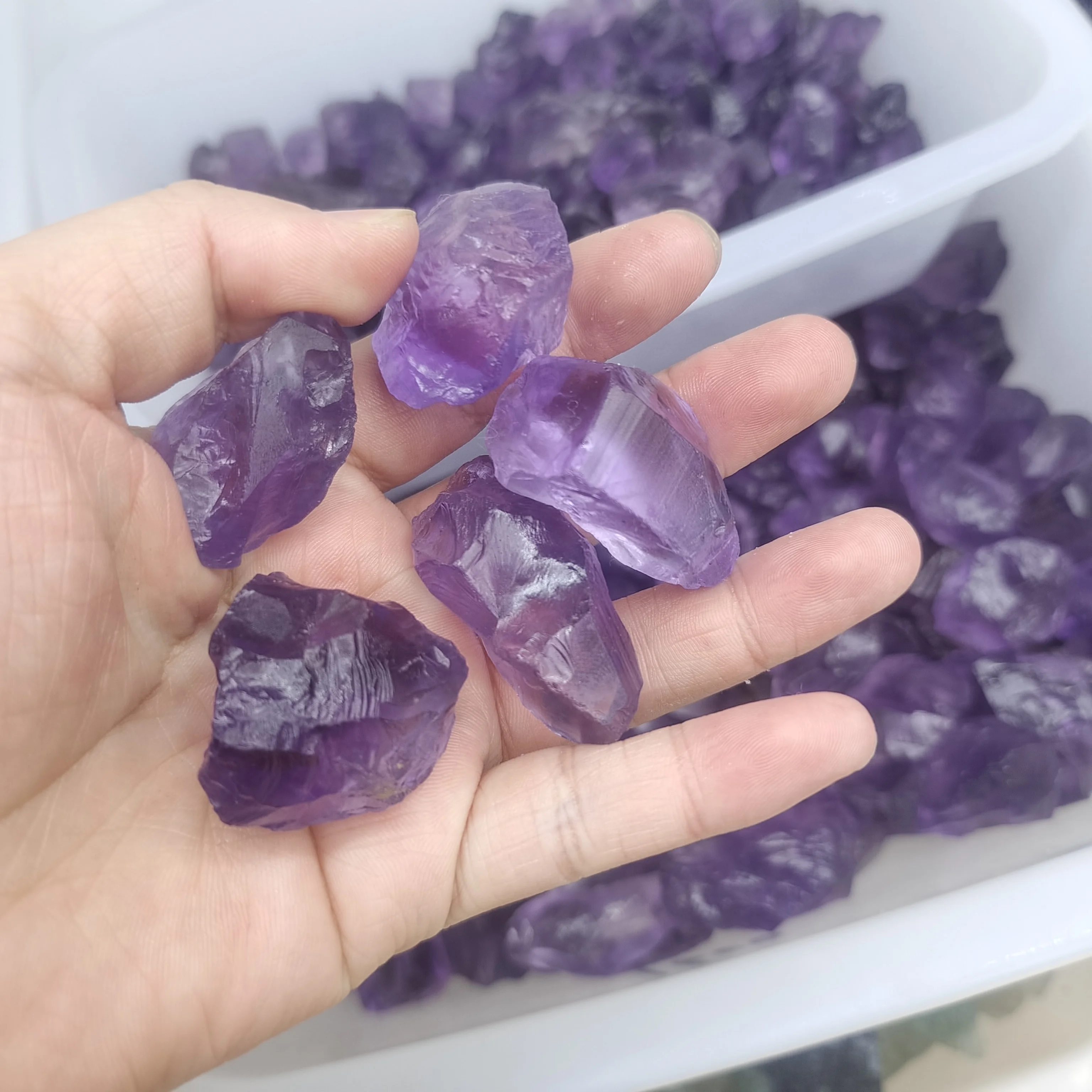 

Natural Stone Amethyst Tumbled Chips Crushed Stone Healing Crystal Jewelry Making Home Decor Or Fish Tank Stone