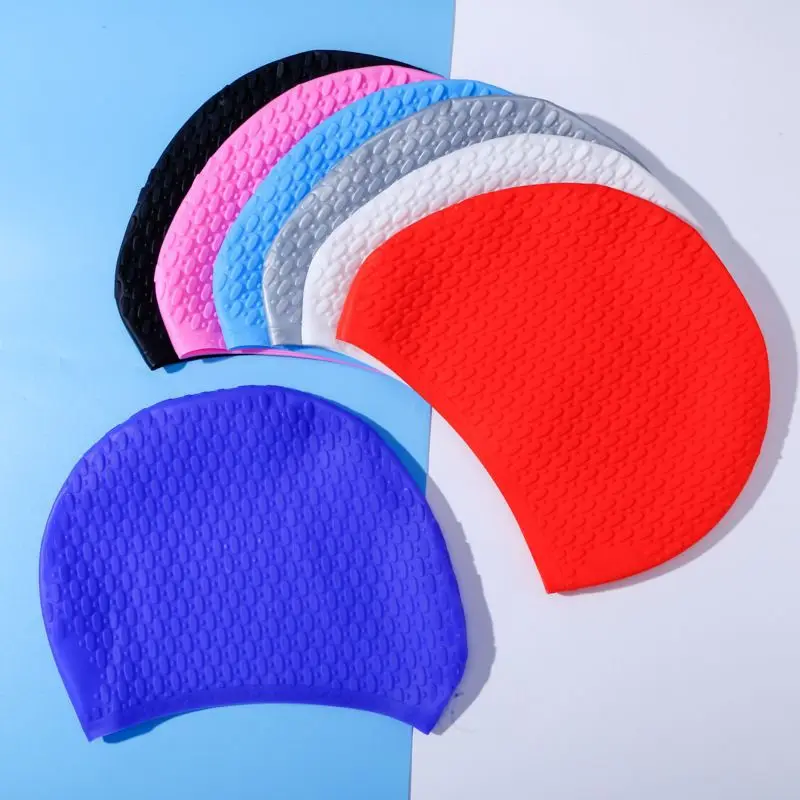 Silicone Swimming Cap for Adults Waterproof Ear-protecting Comfortable High-elasticity Water Swimming Cap Swim Caps for Women