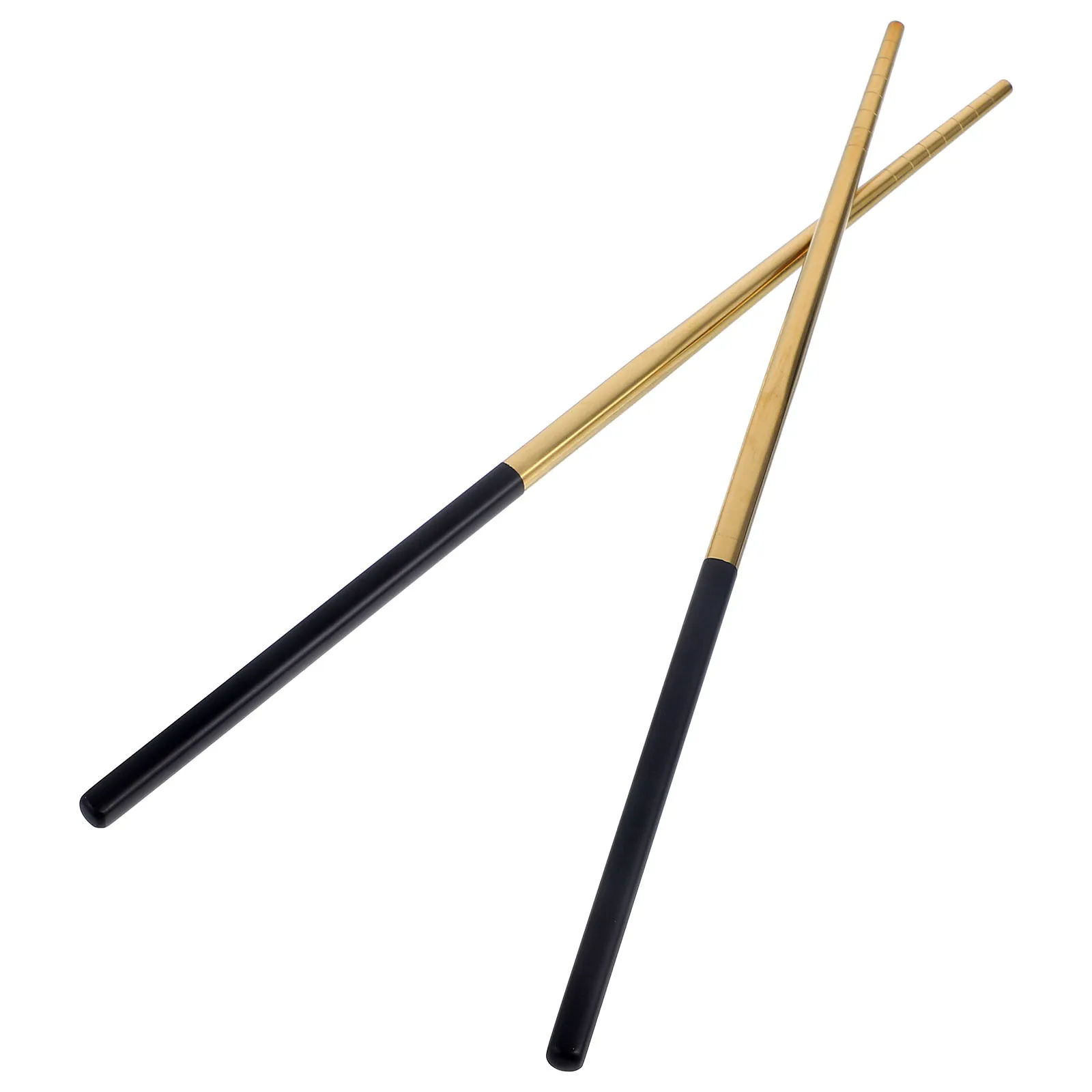 

1Pair Stainless Steel Chopsticks Black Gold Reusable Kitchen Non-Slip Metal Chopsticks Cooking Chopstick Set