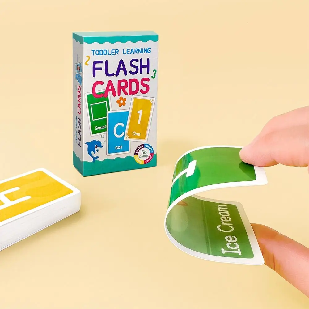 Flashcard per l'educazione precoce dei cartoni animati creativi Carte per l'apprendimento delle prime parole multicolori Carta di riconoscimento dei numeri a forma di colore
