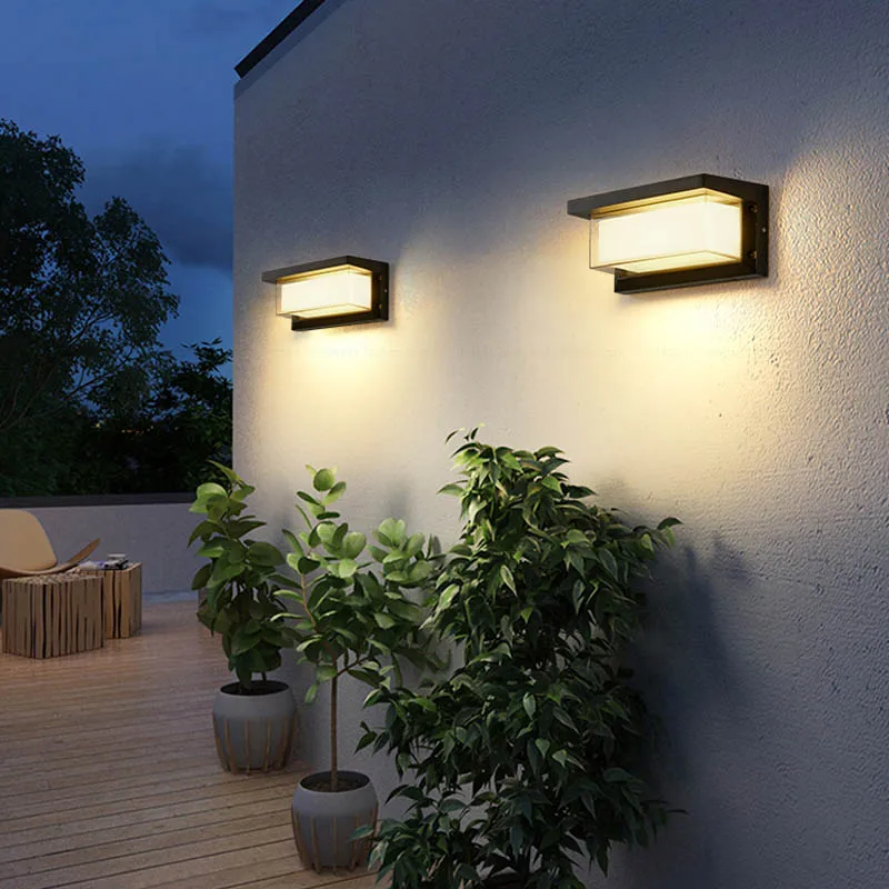 Lámpara Led de pared para exteriores, luz impermeable con sensor de movimiento, iluminación exterior