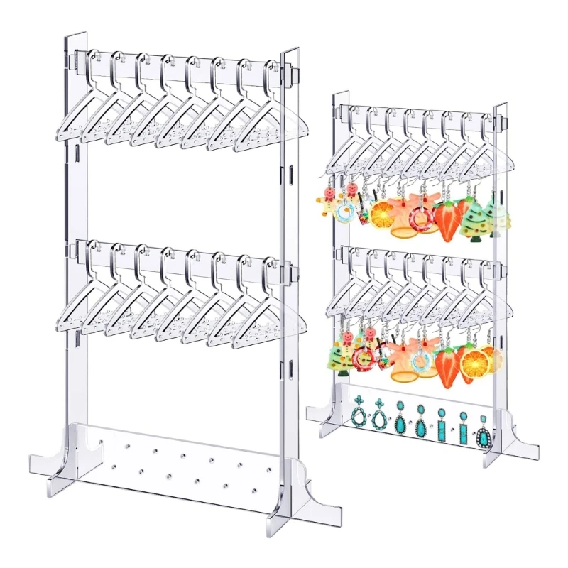 Earring Rack Holder Coat Hangers Stand Unique Earring Closet Acrylic Earring Display Stand Earring Holder