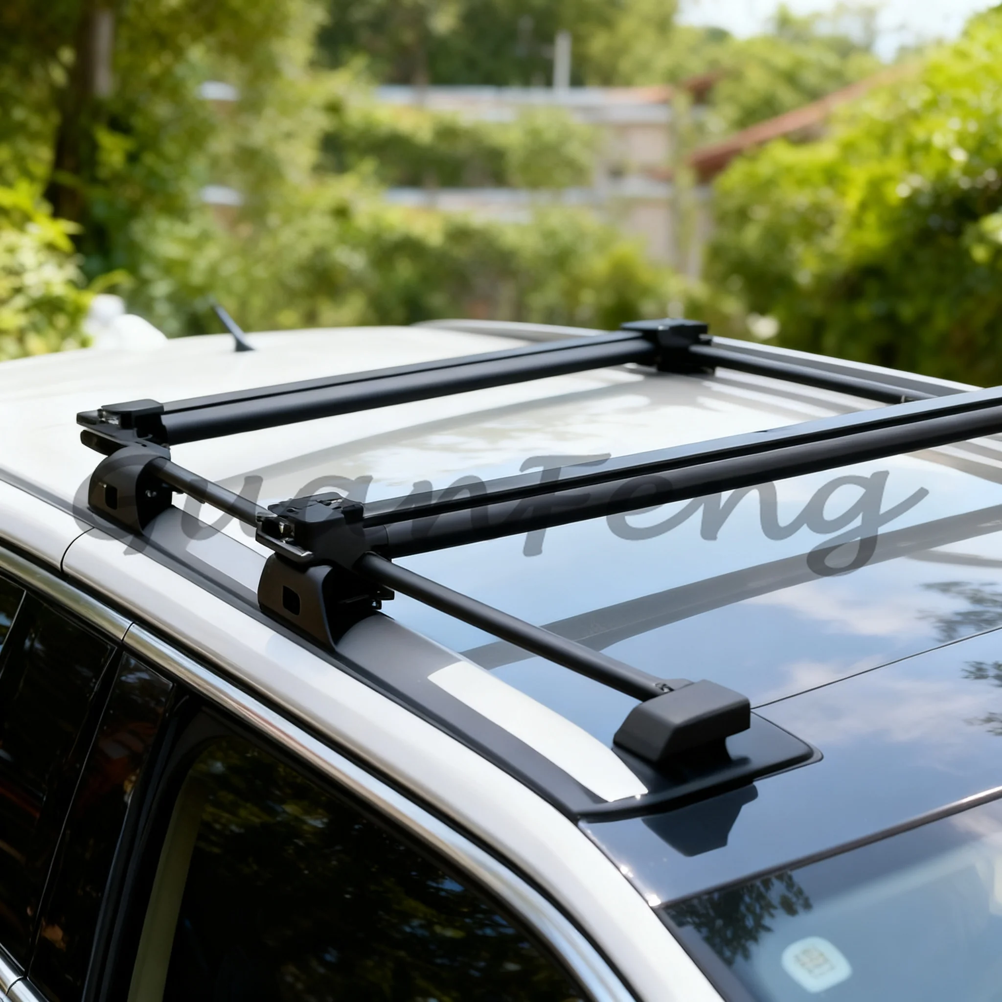 Universal Silent Roof Crossbar Aluminum Alloy No Drill Low Profile Luggage Rack For Off-road SUV Retractable Roof Tent Mount