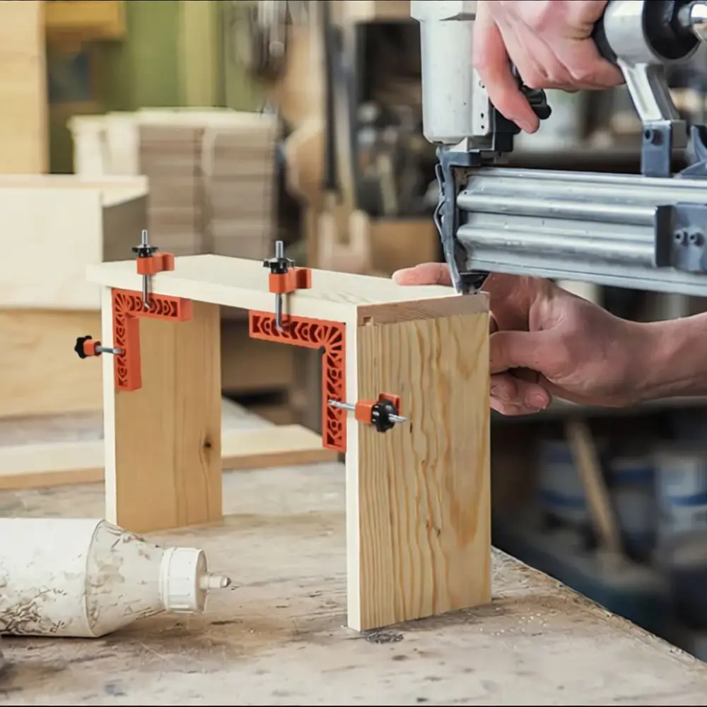 Woodworking Corner Clamp Positioning Square ABS Tool L Shaped Square Ruler For Cabinetry DIY Carpentry Assembly