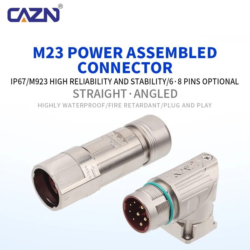 M23 M923 Servo Motor Encoder Male Female Plug Socket 6Pin 8Pin Aviation Connector Industrial Power Signal Adapter Charger IP67