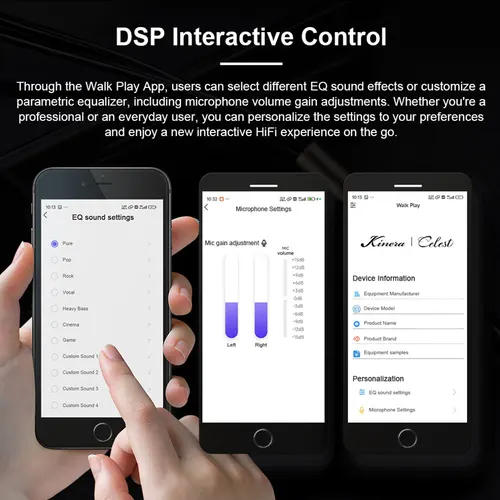 Imagen 2 del producto Celest Ruyi Pro tipo C micrófono de pluma desmontable Cable de auriculares con cable para llamadas de juegos IEMs auriculares de alta fidelidad regalos