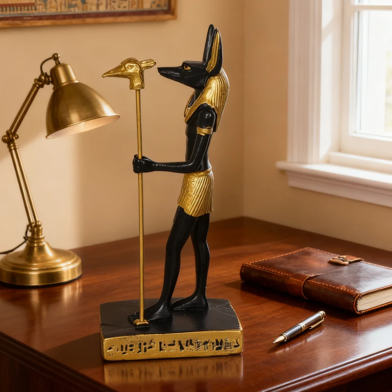 Egyptian Mythology Anubis Statue Resin Craft for Home Decoration in Bedroom, Living Room, and Study home decoration accessories