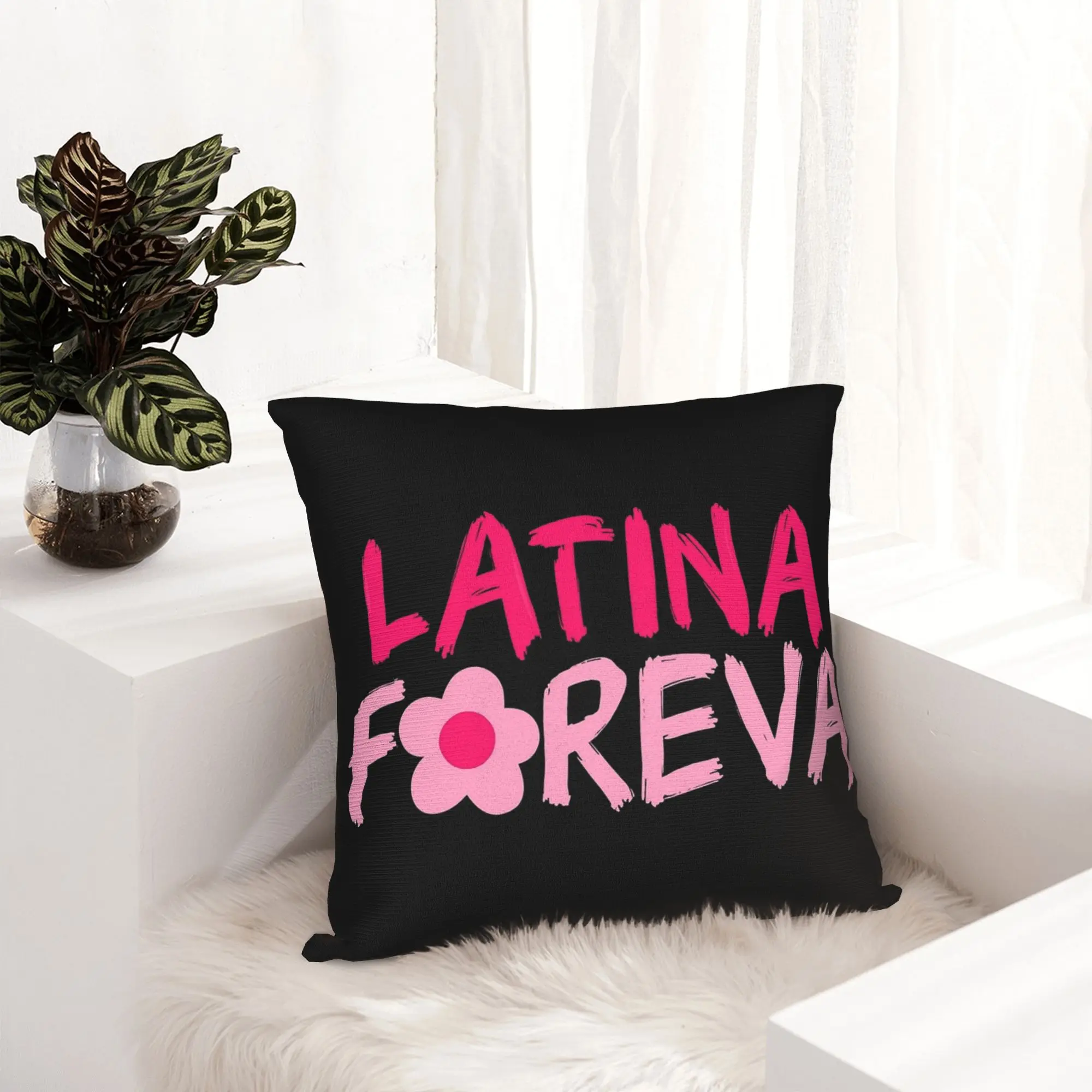 Karol G LATINA FOREVA Pillowcase Printing Polyester Cushion Cover Decoration  Throw Pillow Case Cover Seater Square 18''